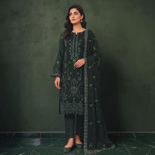 BAREEZE 3 PIECE - EMBROIDERED LAWN SUIT