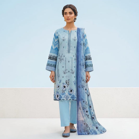 CHARIZMA 3 PIECE - EMBROIDERED FRONT-BAMBER DUPATTA